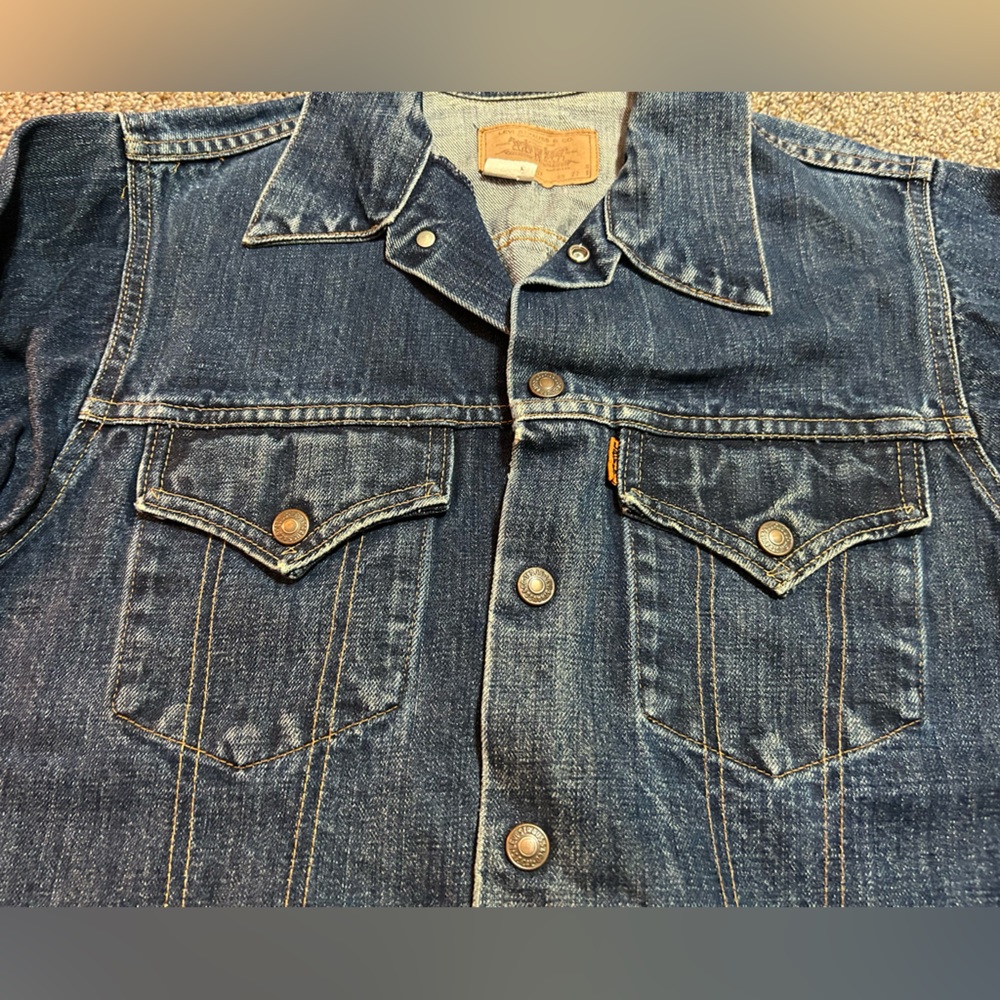 Vintage Orange Tag Levi’s Jacket Size 22 - Picture 3 of 9